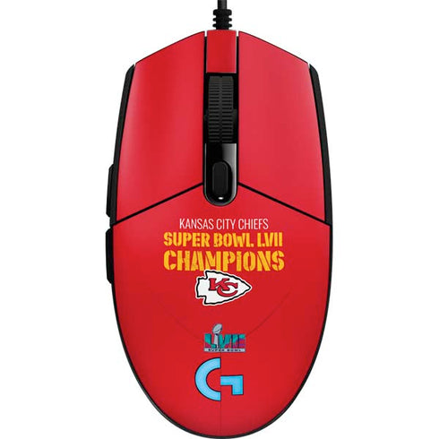 NFL Kansas City Chiefs Super Bowl LVII Champions G203 Prodigy RGB Wired Gaming Mouse Skin
